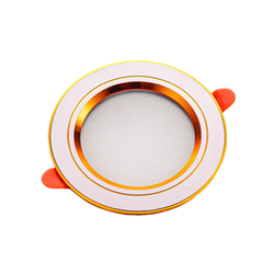 7W LED recessed ceiling light with yellow border, Dien Quang DQ LRD17 078CS Go90