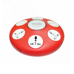 Ổ cắm 2m 6 lỗ 3 chấu Điện Quang ĐQ ESK 2R.106 màu đỏ
