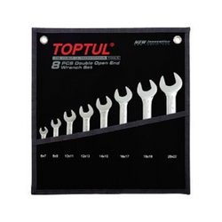 Toptul GPAJ0802 6-22mm Double Open End Wrench Set (8 Pieces)