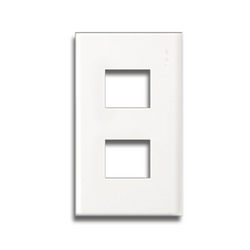 Square corner plate for 2 Panasonic WZV7842W devices