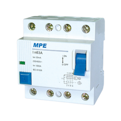2p Leakage current protection switch, In 40A MPE MEL-30/440 Leakage current 30mA/100mA