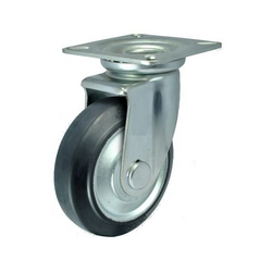 SSK 130 black rubber swivel wheel