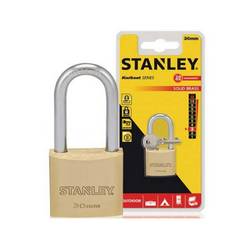 Stanley S742-042 Long, 30mm Wide Brass Padlock