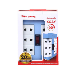 Ổ cắm xoay 90º Điện Quang ĐQ ESK RT 6BW