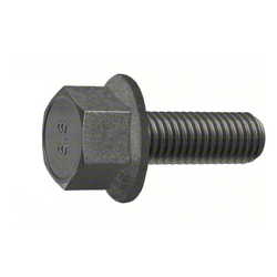 Hex Flange Bolts Flanged Metric M6x1x12mm Class 8.8 Steel Black Oxide Fully Threaded