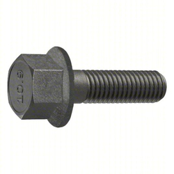 Hex Flange Bolts Flanged Metric M12x1.25x60mm Class 10.9 Steel Black Oxide Partially Threaded