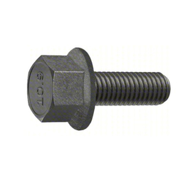 Hex Flange Bolts Flanged Metric M10x1.5x25mm Class 10.9 Steel Black Oxide Fully Threaded