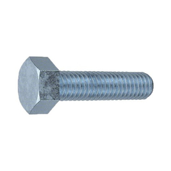 Standard Hex Head Cap Screws Metric M10x1.5x50mm Not Graded Steel Zinc Plated Fully Threaded