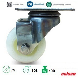Bánh xe SS xoay nylon Ø75 x 32mm Colson 2-3356SS-254