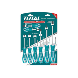 Bộ tuốc nơ vít dẹp và bake 8 chi tiết Total THT250608