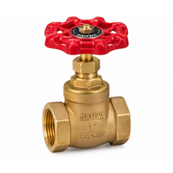 Van cửa đồng tay vặn Sanwa phi 34