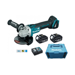 Makita DGA404RME 18V/3.0Ah 100mm Cordless Angle Grinder