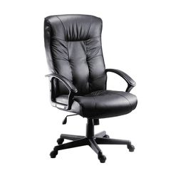 RS PRO 1809719 leather swivel chair with armrests