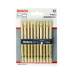 Bộ 10 mũi vặn vít PH2x110mm BOSCH 2608521043