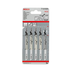 Set of 5 jigsaw blades for wood T 101 BR BOSCH 2608630014