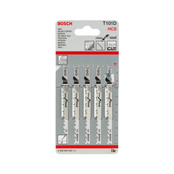 Set of 5 jigsaw blades for wood T 101 D BOSCH 2608630032