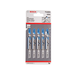 Bộ 5 lưỡi cưa lọng cho sắt T 118 A BOSCH 2608631013