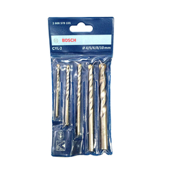 Set of 5 Concrete wall drill bits 4/5/6/8/10mm BOSCH 2608578155