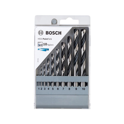 Hộp 10 mũi khoan HSS 1-10 mm BOSCH 2608577348