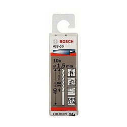 Hộp 10 mũi khoan Inox HSS-Co 1.5mm BOSCH 2608585873