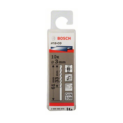 Hộp 10 mũi khoan Inox HSS-Co 3mm BOSCH 2608585876