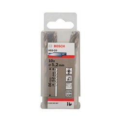 Hộp 10 mũi khoan Inox HSS-Co 5.2mm BOSCH 2608585887