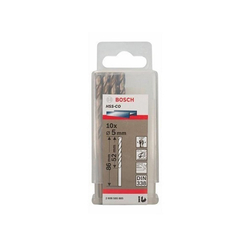 Box of 10 HSS-Co 5mm Stainless Steel Drill Bits BOSCH 2608585885
