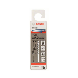Hộp 10 mũi khoan sắt HSS-G 2.2mm BOSCH 2608595052