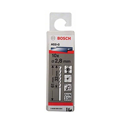 Hộp 10 mũi khoan sắt HSS-G 2.8mm BOSCH 2608595054