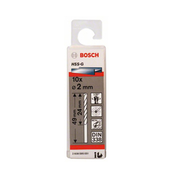 Hộp 10 mũi khoan sắt HSS-G 2mm BOSCH 2608595051