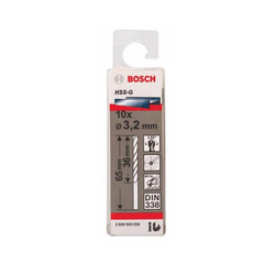 Hộp 10 mũi khoan sắt HSS-G 3.2mm BOSCH 2608595056
