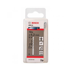 Hộp 10 mũi khoan sắt HSS-G 4.2mm BOSCH 2608595060