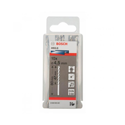 Hộp 10 mũi khoan sắt HSS-G 4.5mm BOSCH 2608595061