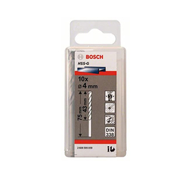 Hộp 10 mũi khoan sắt HSS-G 4mm BOSCH 2608595059