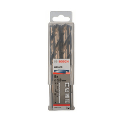 Box of 5 HSS-Co 13mm Stainless Steel Drill Bits BOSCH 2608585905
