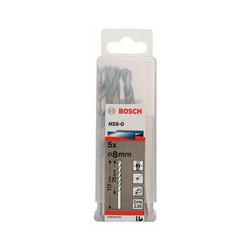 Hộp 5 mũi khoan sắt HSS-G 8.0mm BOSCH 2608595072