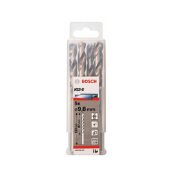 Box of 5 HSS-G 9.8mm iron drill bits BOSCH 2608595338
