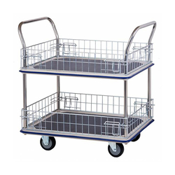 Sumo HB-220M 2-storey shopping cart with protective net with load capacity of 370kg