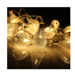 5m long decorative LED string lights, 20 vase-shaped bulbs with remote control using batteries