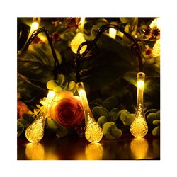 5m long decorative LED light string, 20 teardrop shaped bulbs with remote control using batteries