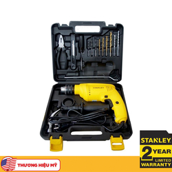 Bộ máy khoan động lực Stanley SDH600KV-B1 13mm (550W) kèm vali và bộ phụ kiện