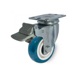 260 series PU plastic wheel with medium load spindle and brake Ethos 263/273UBY075P01