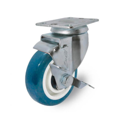 260 series PU plastic wheel with medium load spindle and brake Ethos 264/274UBY125P01