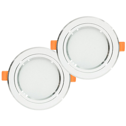 Comet CD03M0070S 7W ultra-thin color-changing recessed LED light with silver rim
