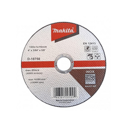 Đá cắt mỏng cho inox/thép MAKITA D-18758 100x1x16 WA60T