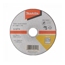 Đá cắt mỏng cho inox/ thép MAKITA D-18770 125x1.2x22.23 WA60T