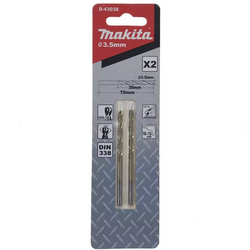 Mũi khoan kim loại HSS-TiN 3.5mm MAKITA D-43038 2cái
