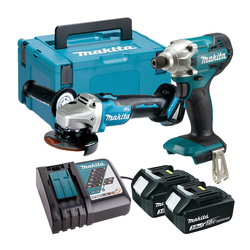 Makita DLX2395J 18V/3.0Ah Angle Grinder and Screwdriver Set