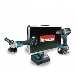 Angle grinder and drill set 18V/5.0Ah Makita DLX2426TX1