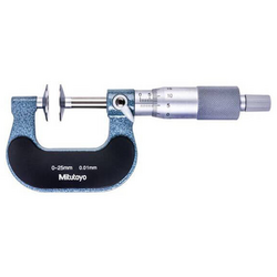 Panme cơ đo bước răng 0-25mm Mitutoyo 123-101 đầu đĩa